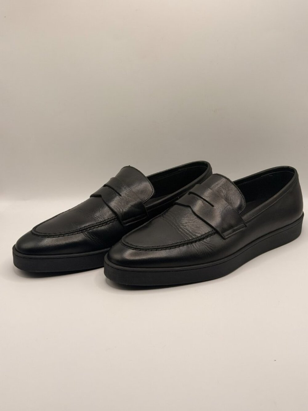 Bruno Magli Men's Hybrid  Black Leather Penny Loafers Sz 8